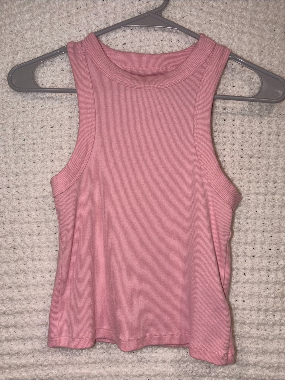 Old Navy Pink Ribbed Racerback Tank Top